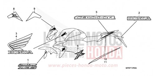 MARQUE (1) CB1000R9 de 2009
